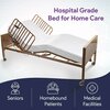 Proheal Fully-Electric Adjustable Homecare Bed, Spring Deck and Half Rails with Foam Mattress PH-PMFEBHRFM-T